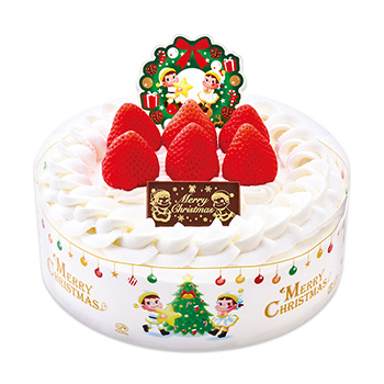 クリスマスショートケーキ （フルーツサンド）（SS・S・M・L）